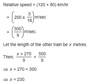 the length of the other train